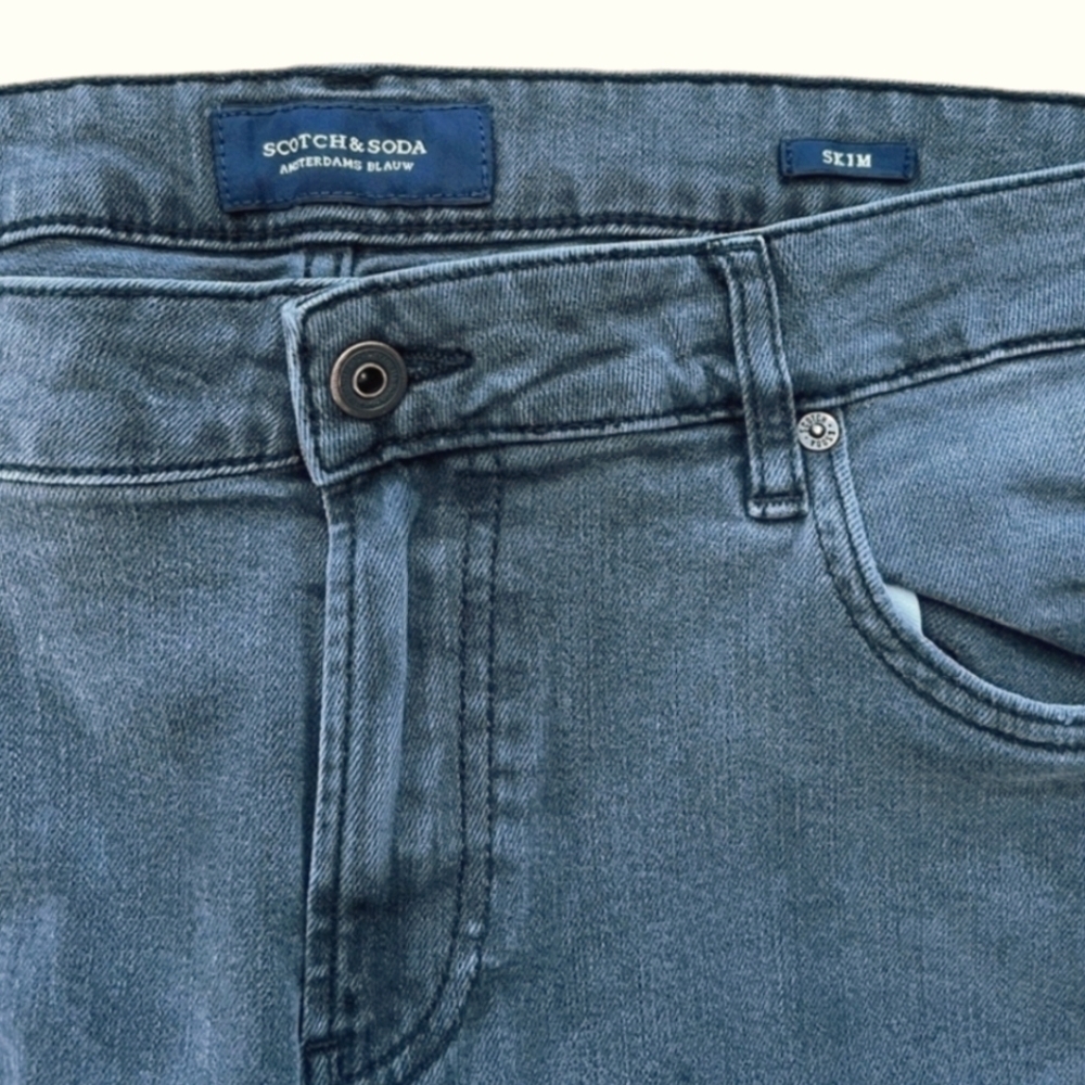 SCOTCH & SODA // Men's skim Jeans - Fallen Hero / Dark Gray / 36 - Picture 3 of 9